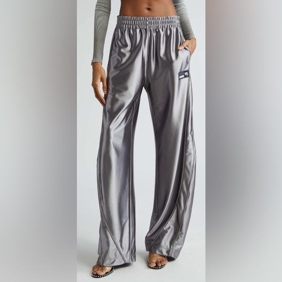 NWT Alexander Wang Satin Jersey Track Pants With Piping XS - Picture 1 of 17